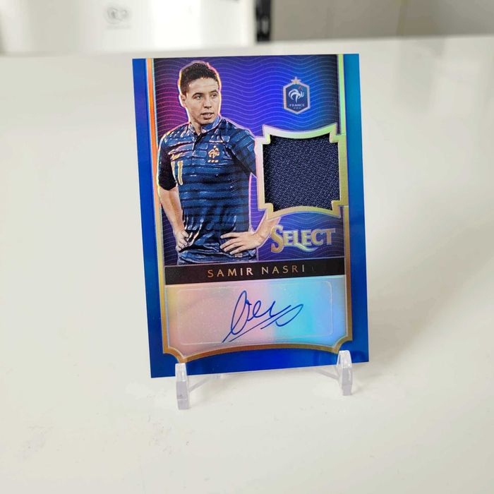 Panini Soccer Select 2015-16 SAMIR NASRI 19/20 Blue Autograf Koszulka