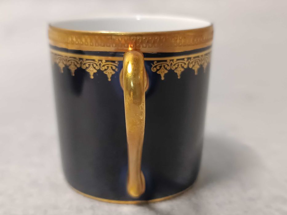 Rosenthal Kobaltowa Filiżanka Złocony Duet