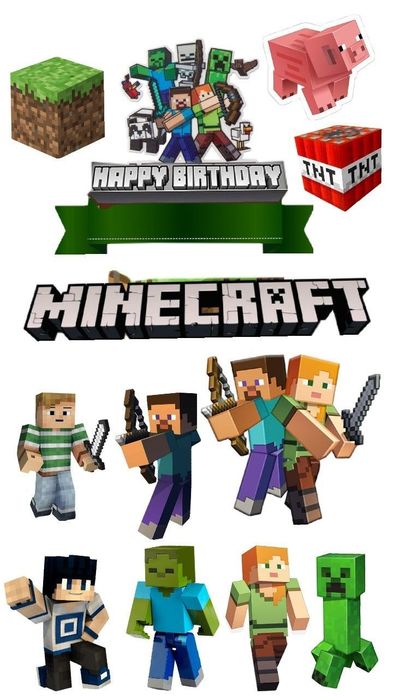 Express Wydruk cukrowy jadalny włoski papier Modecor Minecraft
