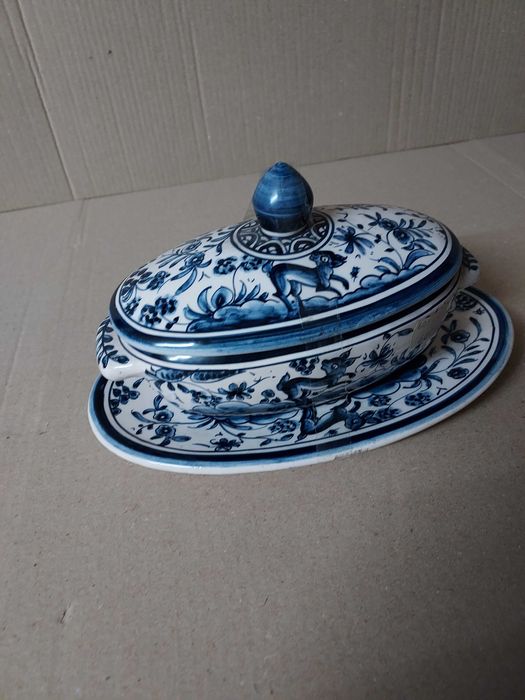 Terrina pequena pintado à mão XVII azul