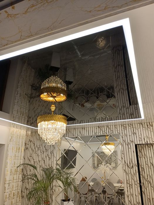 Wykończenie wnętrz sufit napinany oświetlenie LED