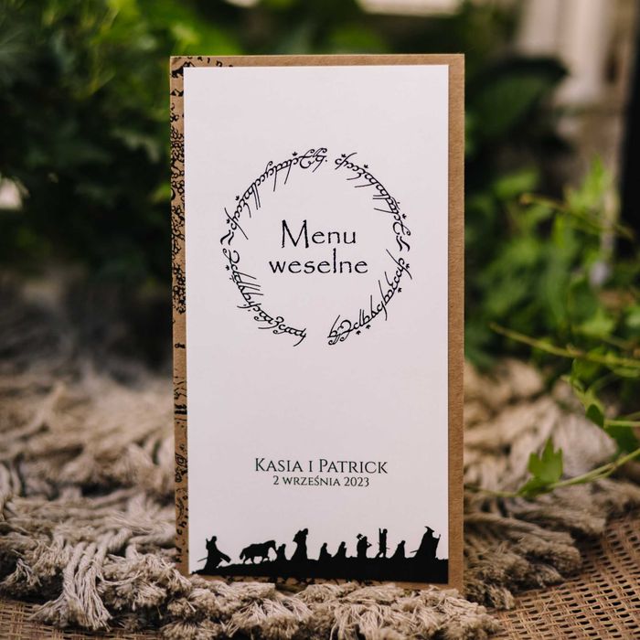menu weselne w stylu władcy pierścieni