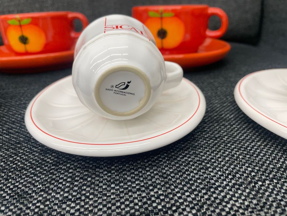 3 conjuntos de chávenas café (sical, sp. coimbra, ..) NOVOS