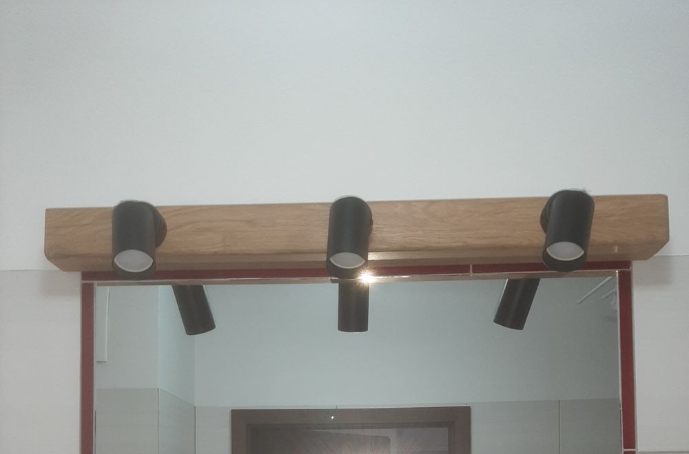 Lampa z belki dębowej