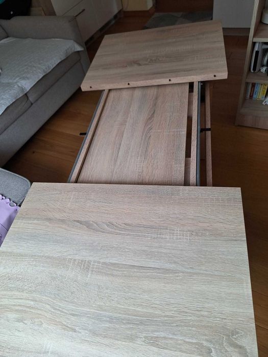 ŁAWA ROZKŁADANA PODNOSZONA stół ławostół z półką