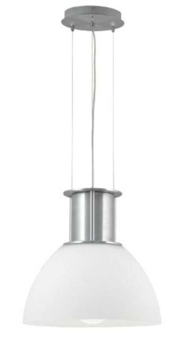 Lampa sufitowa biała elementy w chromie wytrzymała konstrukcja polecam