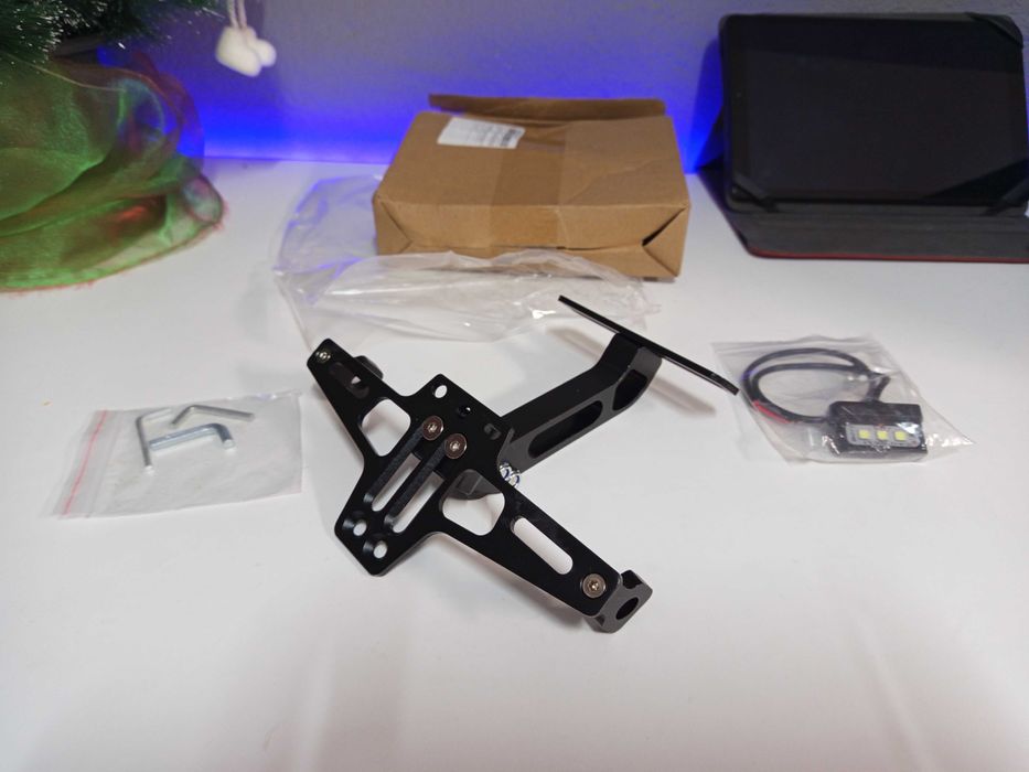 Suporte Matriculas Motos com luz/ Novo