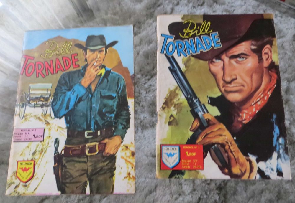 BD Bill Tornade  2 livros Le Shérif a Disparatu e Faux Dick Black 1975
