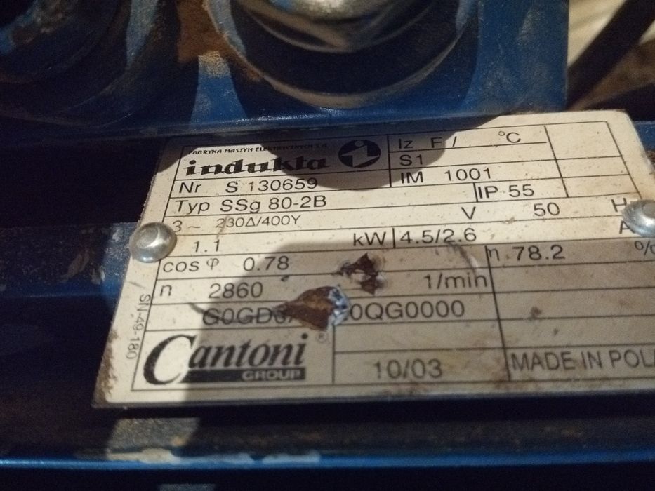 Silnik elektryczny 7,5kw przekładnie , wariatory