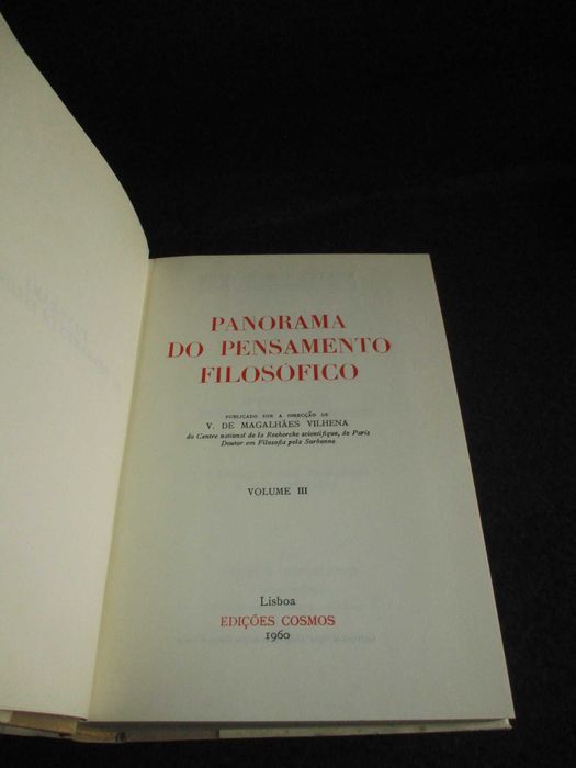 Livros Panorama do Pensamento Filosófico V. de Magalhães Vilhena 3 Vol