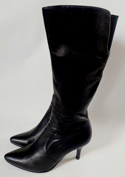 Czarne kozaki Kazar rozm. 39 szpilka 8 cm