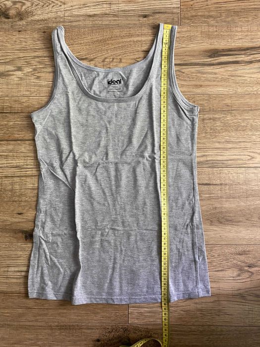 Szary damski top/podkoszulek, nowy (bez metek), 95% bawełna