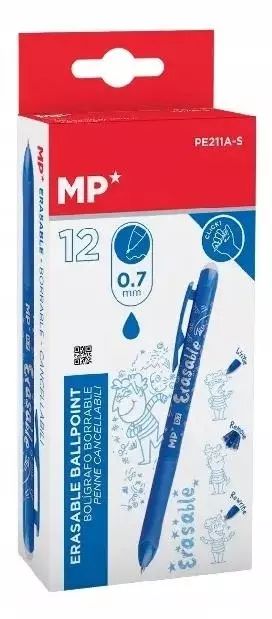 Długopis ścieralny niebieski 12szt. Nowy Produkt