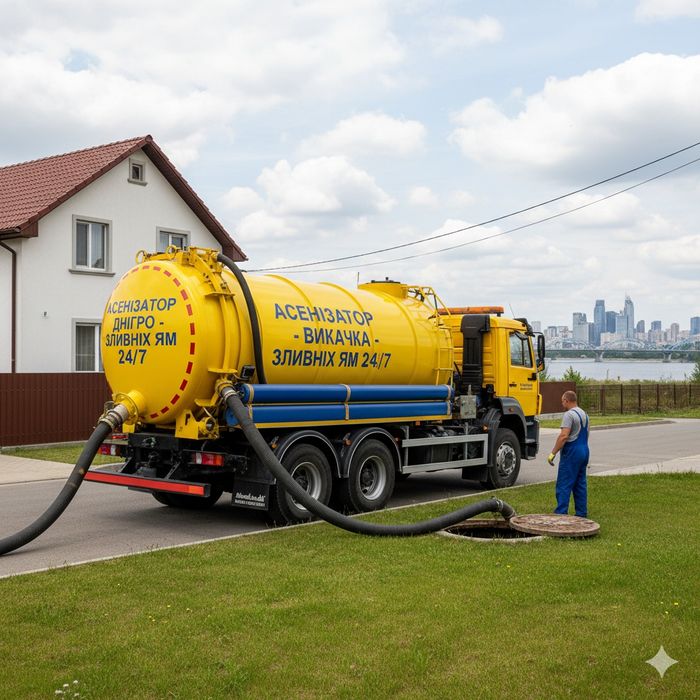 Асенізатор за 60 хвилин‼️викачка зливних ям, септиків недорого