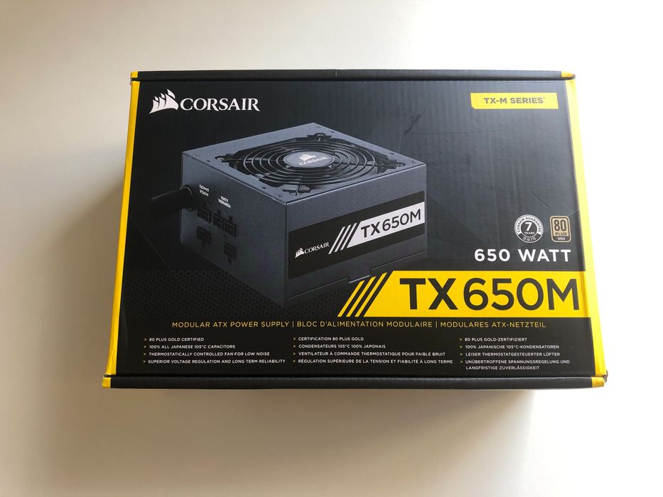 Fonte alimentação Modular Corsair TX650M - Gold Plus - 5 anos garantia