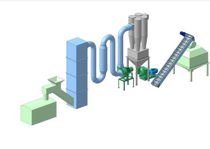 Дробилка сушилка шахтная.