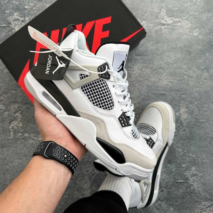 !SALE! Nike Air Jordan 4 Retro White/Black 41 42 43 44 45