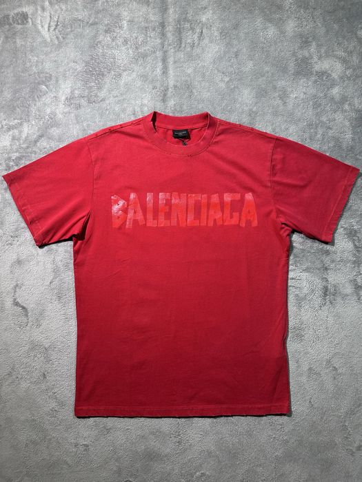 Футболка тишка Balenciaga Type pink t-shirt оверсайз С М