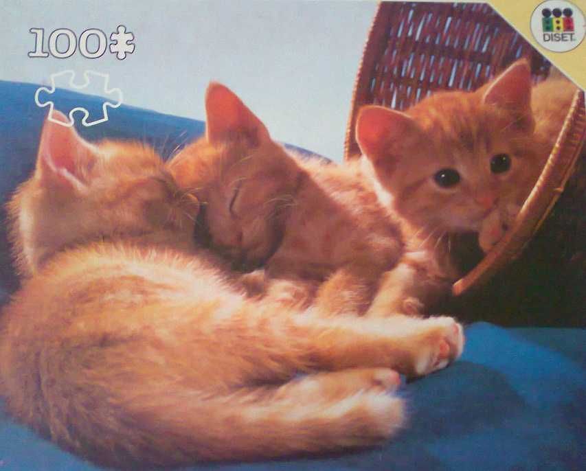 PUZZLE vintage, com 100 peças - Diset - Tema GATINHOS