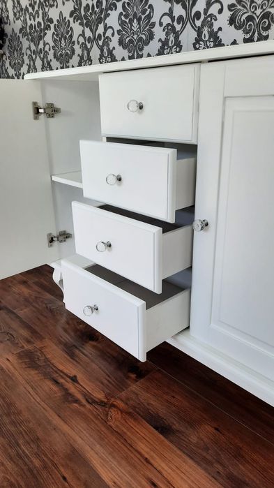 Komoda Paris glamour biała 120