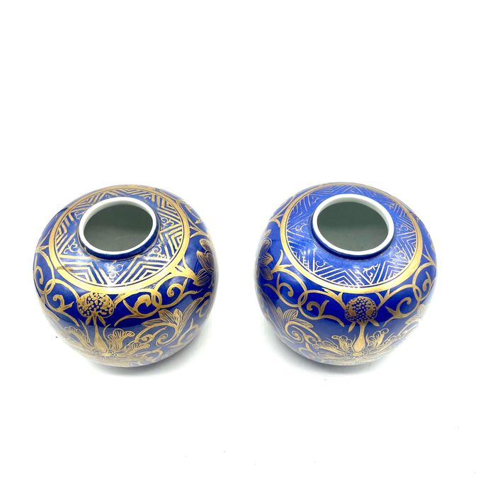Par de potes porcelana chinesa seculo XIX