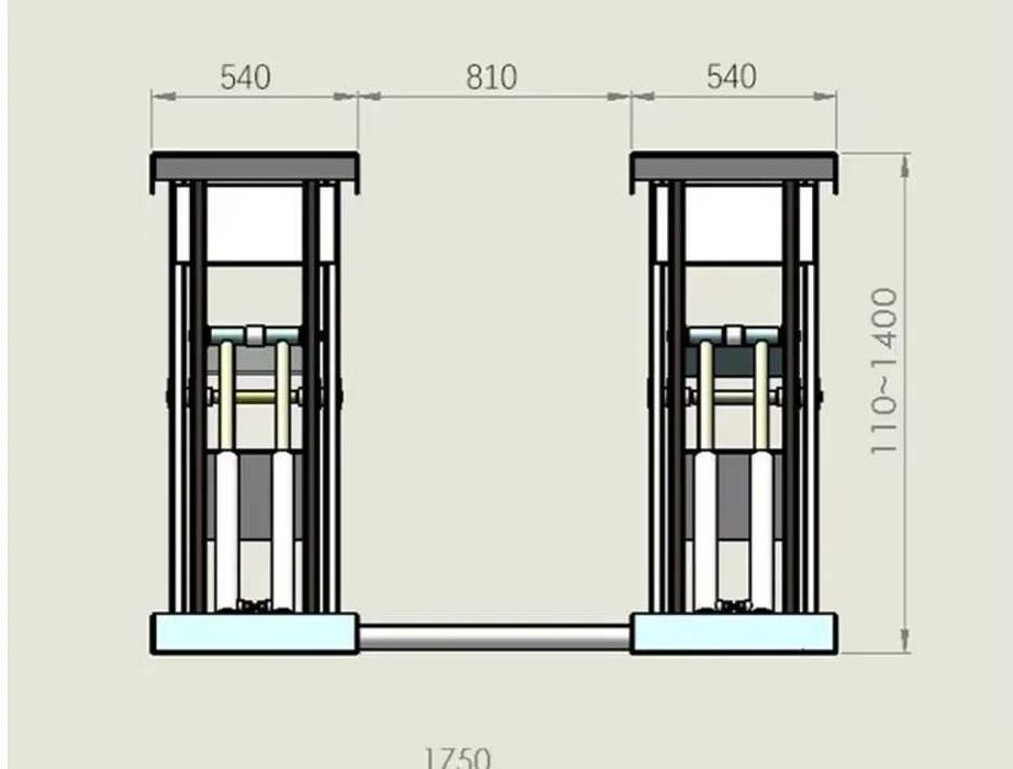 Podnośnik Nożycowy Mobilny 1,4 m LB-LS4c 3 tony 140 cm 380v