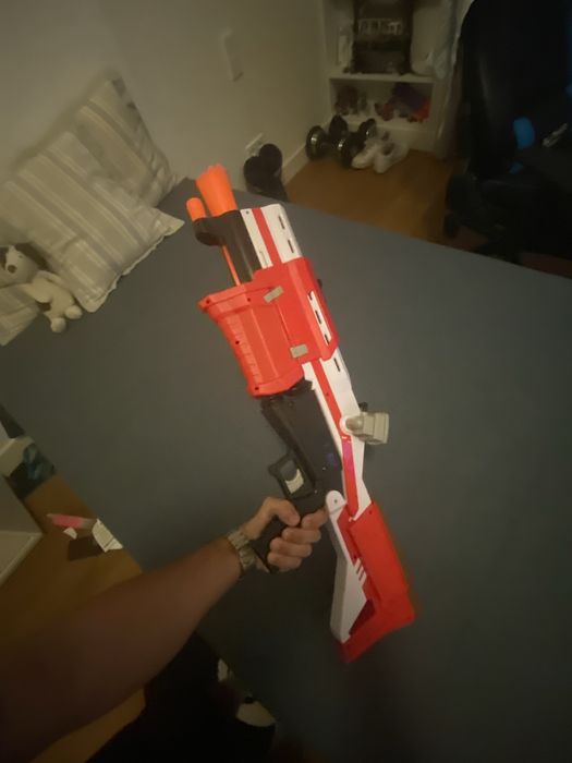 Espingarda tatica escopeta NERF fortnite