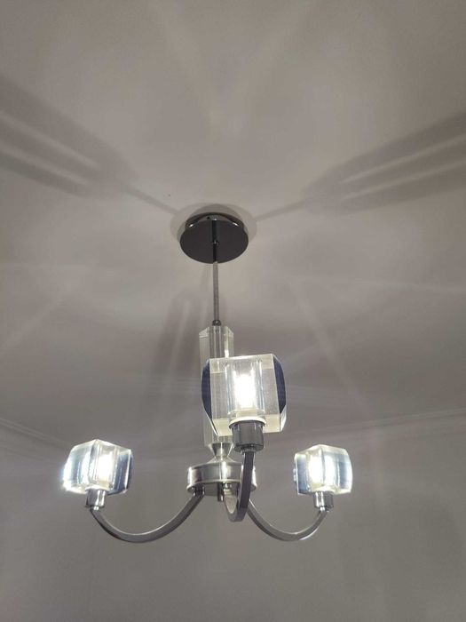 Conjunto candeeiros teto MGL - coluna de cristal