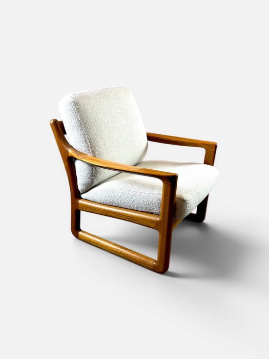 Fotel teak po renowacji Silkeborg proj. Johannes Andersen lata 60.-70.