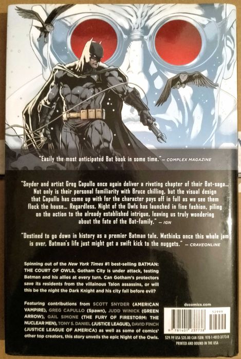 Batman - Night of the Owls (capa dura)