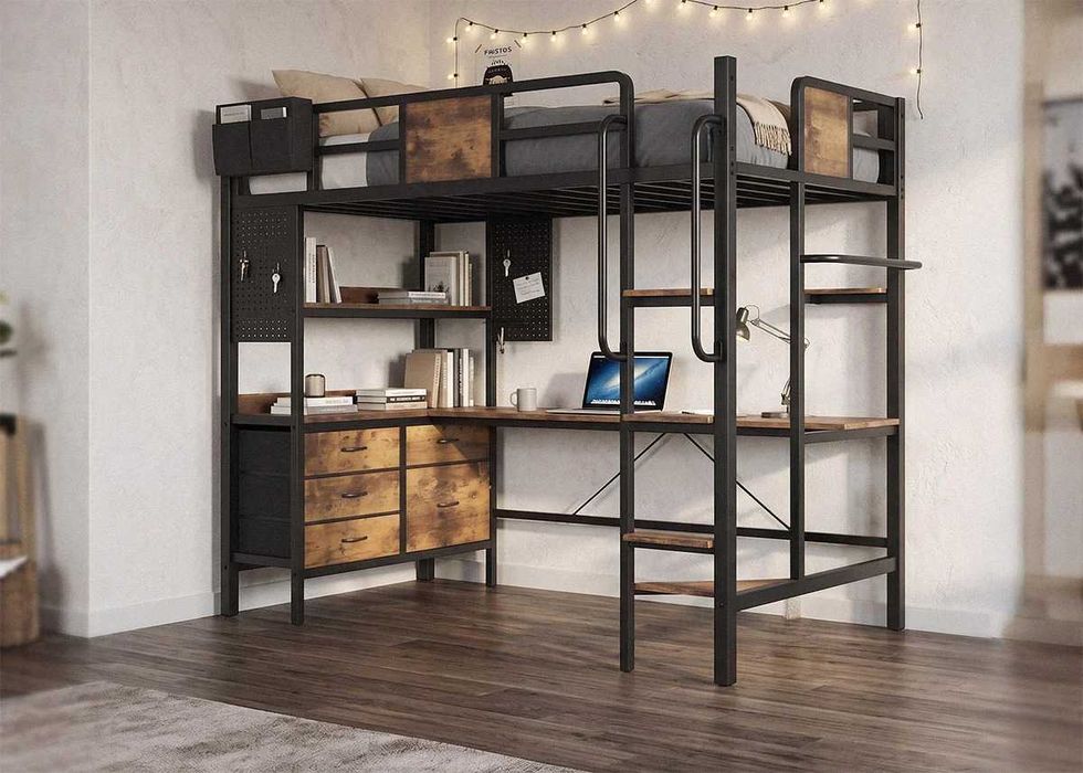 Beliche individual de 90x190 cm de altura com escrivaninha integrada /Novo na caixa/ Entrega gratuita em domicílio/Pagamento na entrega