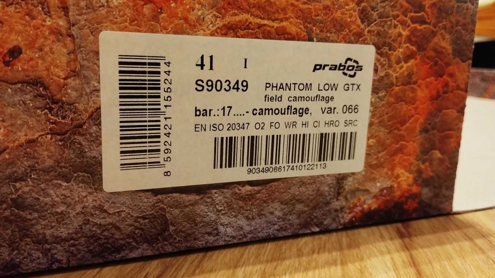 Buty taktyczne wojskowe Prabos Phantom Low GTX rozmiar 41 nowe