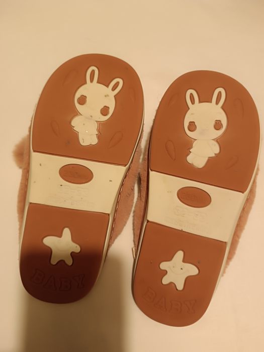 Pantufas rosa para menina tamanho 32-33