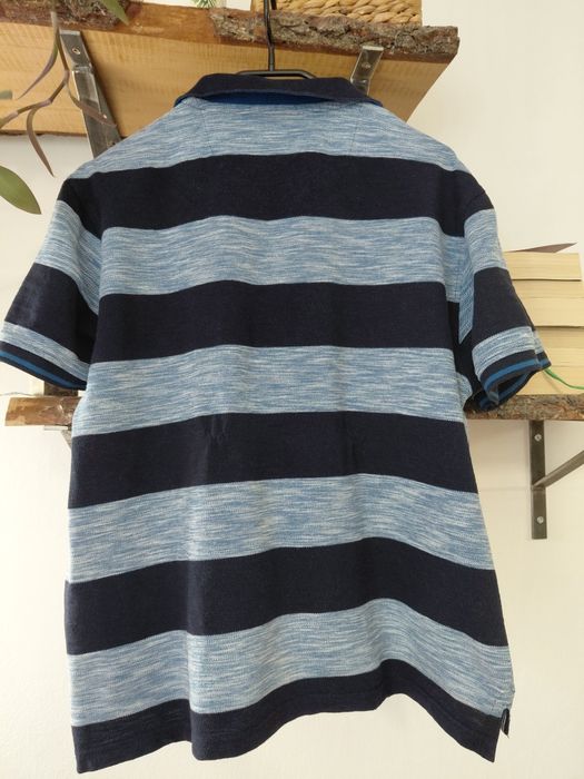Bawełniana koszulka polo Blue Harbour M&S r. M pasy