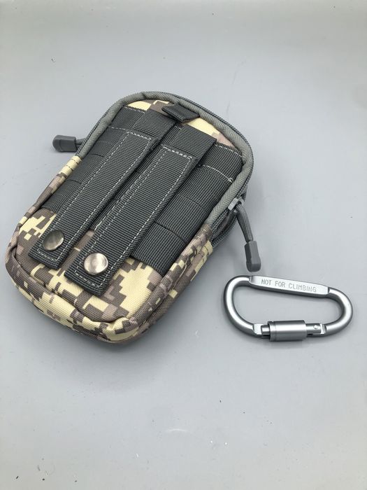 Taktyczna saszetka MOLLE – zielona, podwójna kieszeń