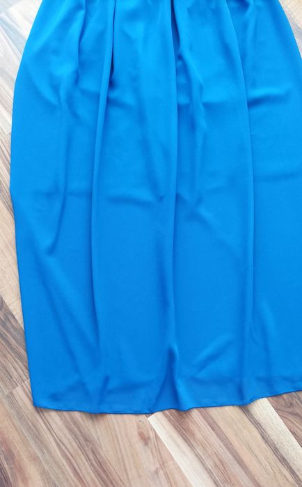 Spódnica maxi z gumką kobaltowa S