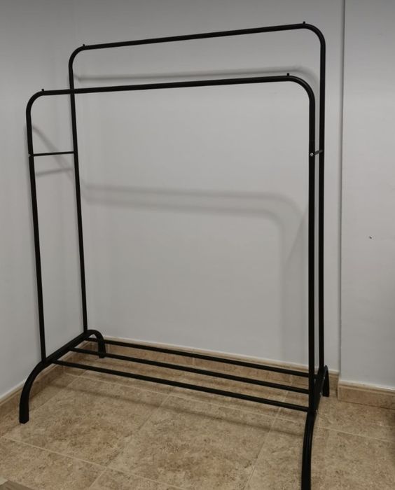 Charriot cabide com sapateira preto 150 x 110 x 54 cm NOVO ENVIO GRÁTI