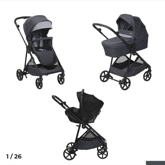 Trio Chicco I-Size (Carrinho + Alcofa + Ovo) – Excelente Estado