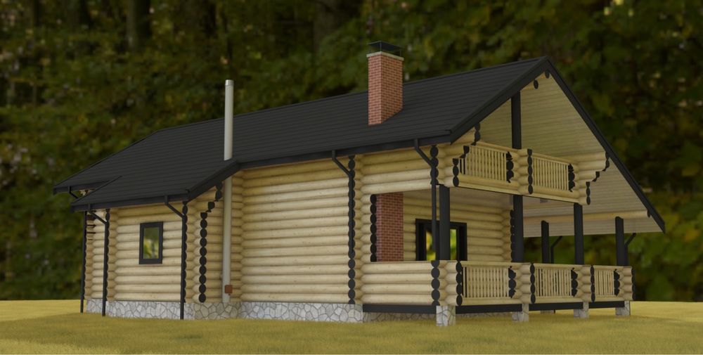 Будівництво деревʼяних будинків з оциліндрованого бруса