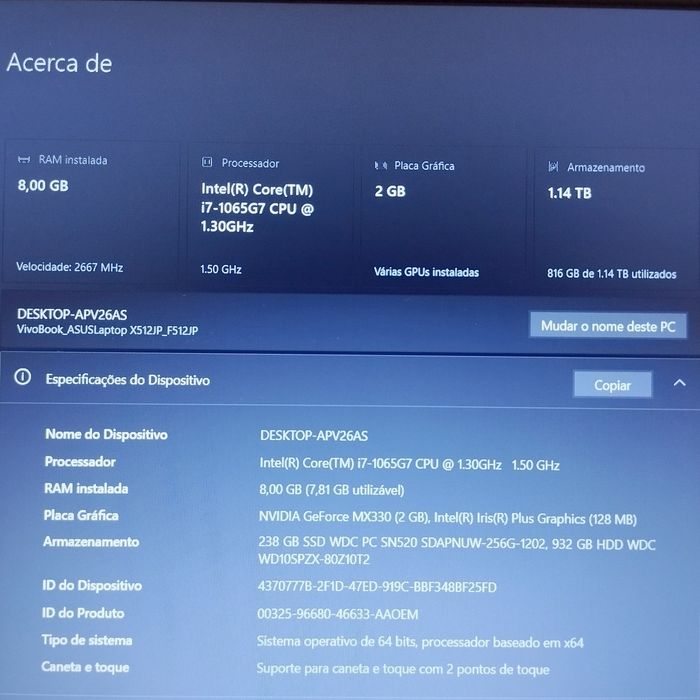 Asus Vivobook 15 x512jp