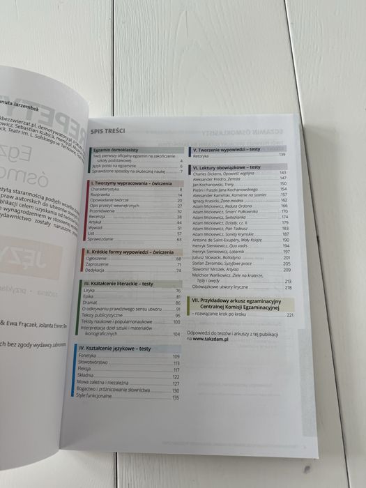 Repetytorium z j.polskiego do egzaminu ósmoklasisty Operon