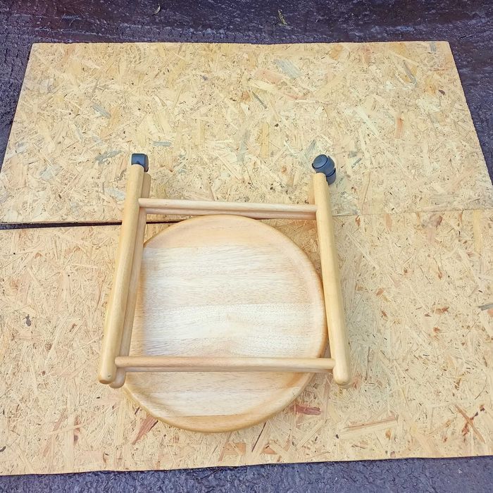 Stolik Okrągły, Stylowy Stolik Kawowy, Drewniany Stolik Składany