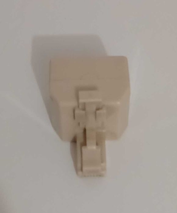 T RJ11, 1Macho e 2Fêmeas - Tomada RJ11 Telefone Fixo.