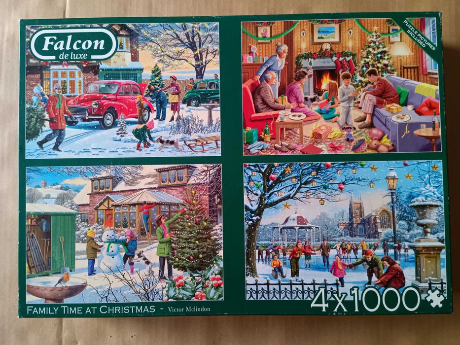 Puzzle Falcon Family Time at Christmas 4x1000