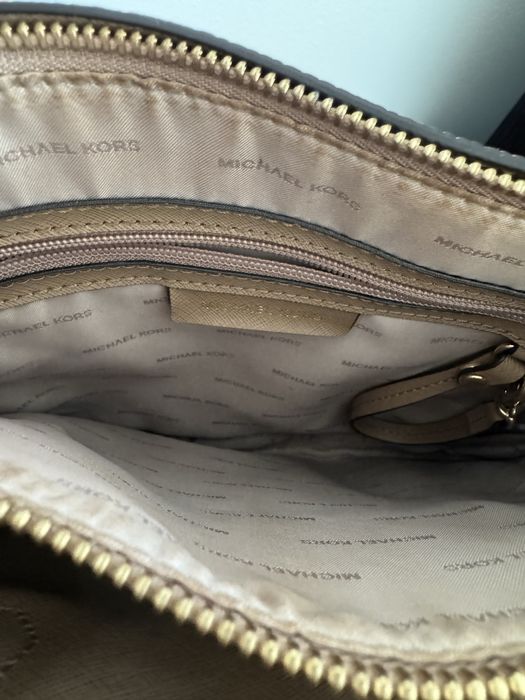 Michael Kors Mala Original em Pele Dourada – Alça Tiracolo