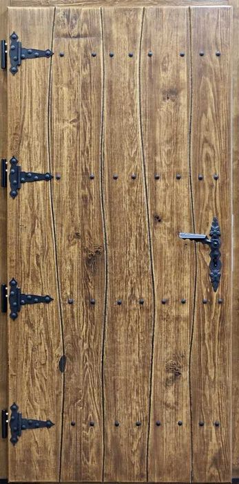Drzwi DŁUGOSZ drewniane zewnętrzne góralskie ciepłe powietrze GOTOWE