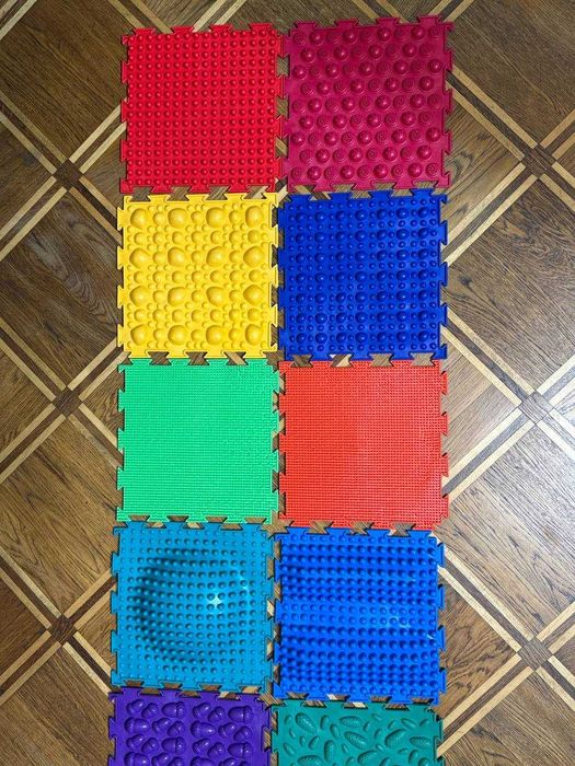 Ортопедичний масажний килимок масажер 10 пазлів  Коврик ортопедический