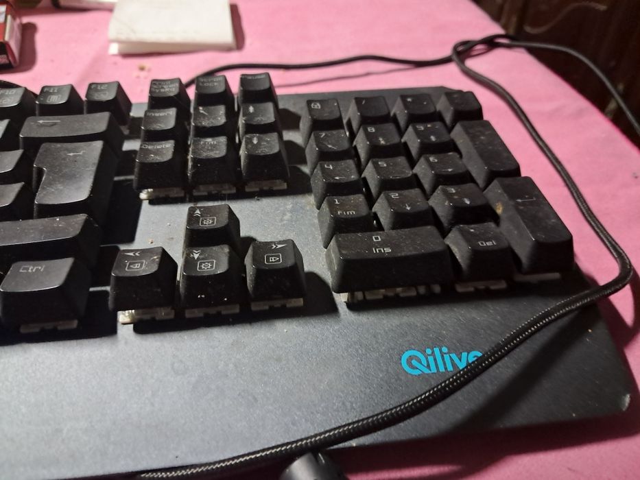 Teclado computador, com luz led