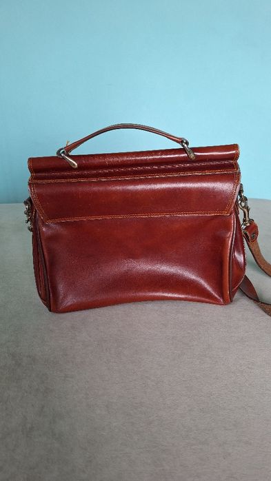 Skórzana torebka brązowa