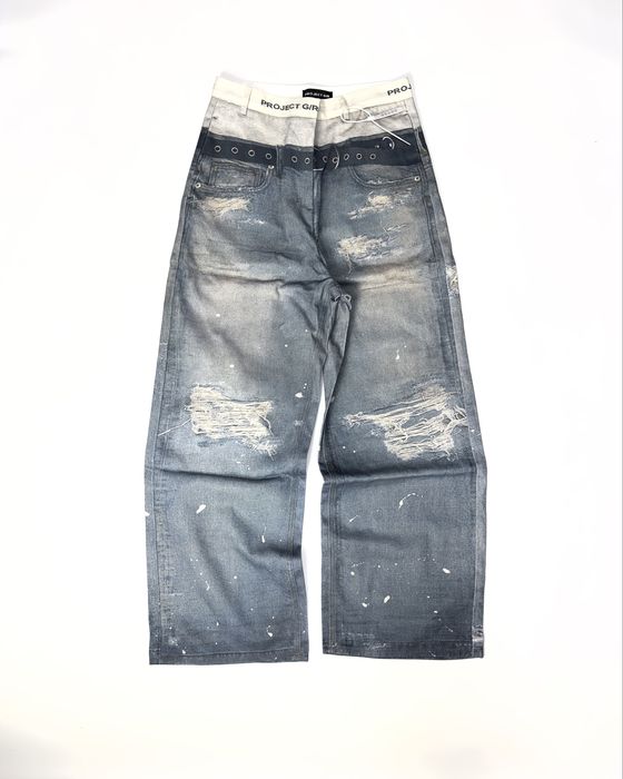 Джинси штаны baggy jeans Project G/R джинсы project g/r opium archive balenciaga white 3D принт M L